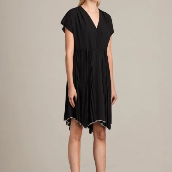All Saints Dresses & Skirts - All Saints Black Myer Pleated Dress Sz Small